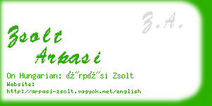 zsolt arpasi business card